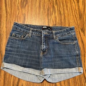 BDG Mid Rise Shortie Jean Shorts Denim Roll Cuff Urban Outfitters Women Size 28